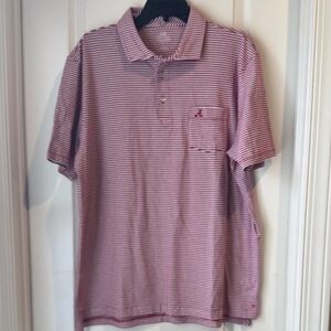 Striped Polo Shirt with Alabama Logo